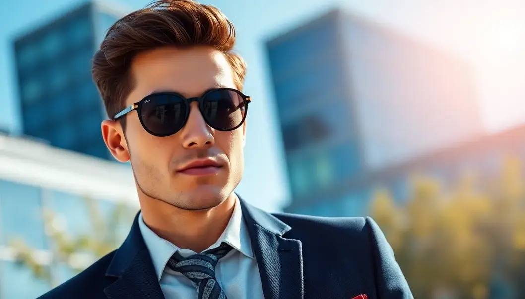 Aviator sunglasses enhance an oval face shape with timeless elegance.